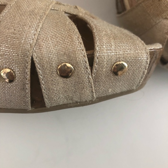 Steve Madden Metallic Wedge Sandals - Picture 3 of 6